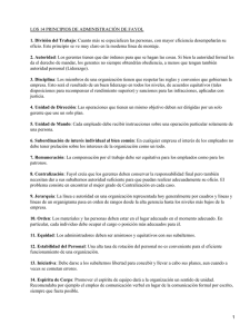 LOS 14 PRINCIPIOS DE ADMINISTRACIÓN DE FAYOL 1. División del Trabajo