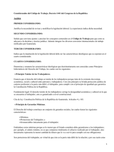 Análisis de considerandos del Código de Trabajo de Guatemala