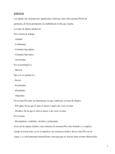 ZAPATAS Las zapatas son cimentaciones superficiales o directas, como toda cimentaciÃ³n... garantizar, de forma permanente, la estabilidad de la obra que...