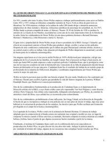 EL GENIO DE ORSON WELLES Y LAS EXCEPCIONALES CONDICIONES DE... DE CIUDADANO KANE