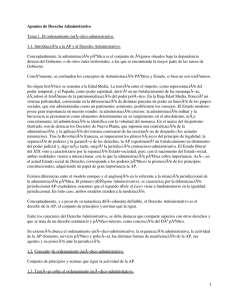 Apuntes de Derecho Administrativo Tema 1. El ordenamiento jurÃ−dico-administrativo.