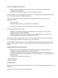 TEMA 1. EL DERECHO: CONCEPTO. económicas de los individuos. •