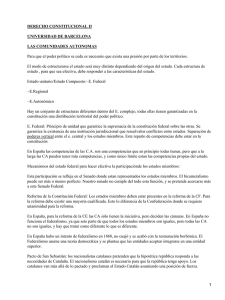 DERECHO CONSTITUCIONAL II UNIVERSIDAD DE BARCELONA LAS COMUNIDADES AUTONOMAS