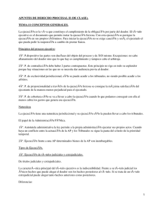APUNTES DE DERECHO PROCESAL II (DE CLASE). TEMA:11 CONCEPTOS GENERALES.