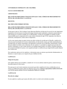 UNIVERSIDAD COOPERATIVA DE COLOMBIA FACULTAD DE DERECHO CRIMINOLOGÌA