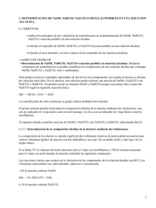 Determinación de NaOH, NaHCO3, y Na2CO3