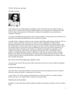 TITULO: El Diario de Ana Frank AUTOR: Ana Frank
