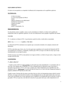 EQUILIBRIO QUÍMICO MATERIALES: objetivo 2 tubos de ensayo.