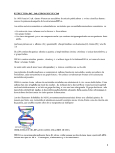 Estructura de los Ácidos nucleicos