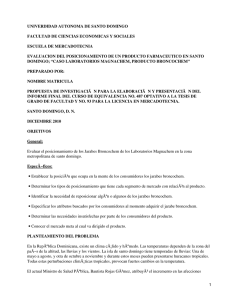 Evaluación de posicionamiento en el mercado de un producto farmacéutico