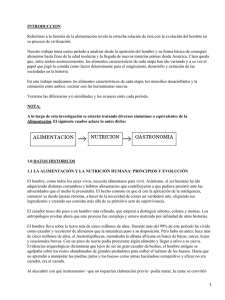 Evolución de la alimentación humana