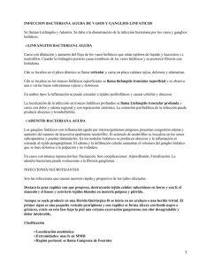 INFECCION BACTERIANA AGUDA DE VASOS Y GANGLIOS LINFATICOS