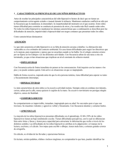 1 _ CARACTERÍSTICAS PRINCIPALES DE LOS NIÑOS HIPERACTIVOS