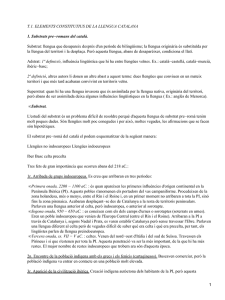 T.1. ELEMENTS CONSTITUTIUS DE LA LLENGUA CATALANA