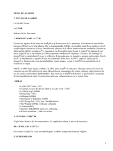 FICHA DE ANALISIS 1. TITULO DE LA OBRA −AUTOR 2. BIOGRAFIA DEL AUTOR