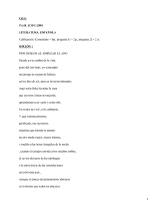 CiUG PAAU (COU) 2001 LITERATURA. ESPAÑOLA OPCIÓN
