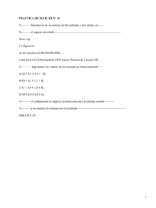 PRACTICA DE MATLAB Nº 14 %−−−−−−el espacio de estado−−−−−−−−−−−−−−−−−−−−−−−−−−−−−−−−−−−−−−−−−