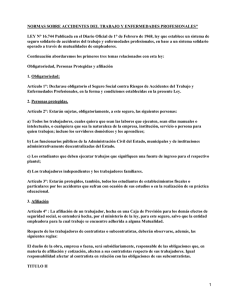 Normativa chilena sobre accidentes de trabajo y enfermedades profesionales
