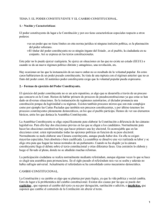 TEMA 5: EL PODER CONSTITUYENTE Y EL CAMBIO CONSTITUCIONAL.