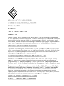 REPUBLICA BOLIVARIANA DE VENEZUELA MINISTERIO DE EDUCACIÓN CULTURA Y DEPORTE EL VALLE−CARACAS INTEGRANTE: