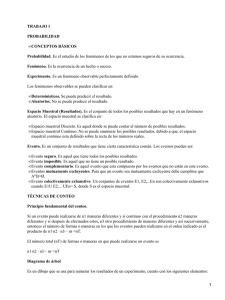 TRABAJO 1 PROBABILIDAD CONCEPTOS BÁSICOS Probabilidad.