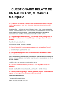 Relato de un naúfrago. Gabriel García Marquez