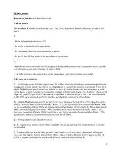 Ficha de lectura Sin noticias de Gurb Ficha técnica. Mendoza, E.