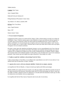 TERRA BAIXA Autor: Joaquim Molas Editorial/Col·lecció: Edicions 62 Pròleg/Introducció/Presentació: Carme Arnau