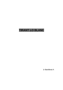 TIRANT LO BLANC 1r Batxillerat A