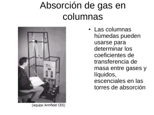 Absorción de gas en columnas