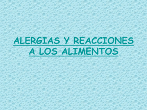 Alergias y reacciones a los alimentos