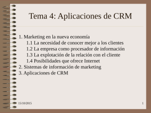 Aplicaciones de CRM (Customer Relationships Management)