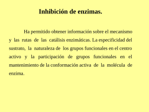 Inhibición de enzimas.