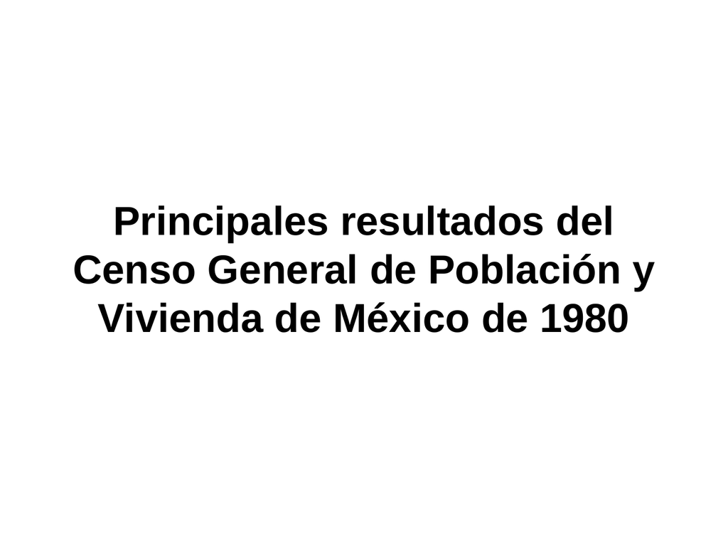 Censo General de Población y Vivienda de México 1980