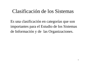 Clasificación de sistemas