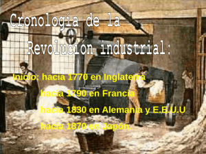 Conceptos generales sobre la Revolución Industrial