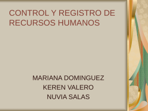 Control y registro de RRHH (Recursos Humanos)