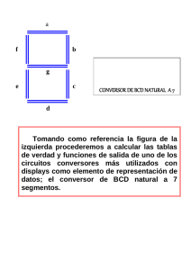 Conversor de BCD (Binary-Coded Decimal) natural a siete segmentos