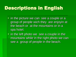 Descriptions in English