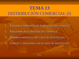 TEMA 13 DISTRIBUCIÓN COMERCIAL (I)