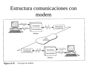 Estructura de comunicaciones con módem