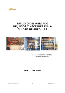 Estudio del mercado de jugos y néctares en la ciudad de Arequipa