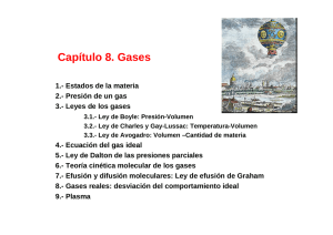 Capítulo 8. Gases 1.- Estados de la materia