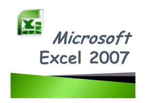 Microsoft excell 2007