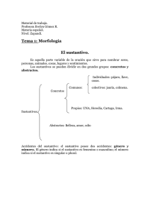 Tema 1: Morfología El sustantivo.