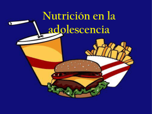 Nutrición en la adolescencia