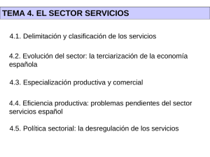 TEMA 4. EL SECTOR SERVICIOS