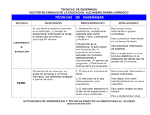 TÉCNICAS   DE   ENSEÑANZA