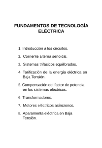 FUNDAMENTOS DE TECNOLOGÍA ELÉCTRICA