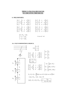 Tipos y cálculo de faltas en circuitos trifásicos